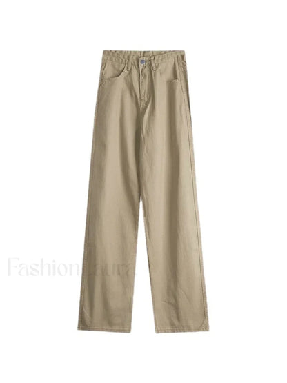 Vintage Khaki Straight Leg Boyfriend Jeans