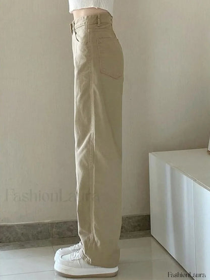 Vintage Khaki Straight Leg Boyfriend Jeans
