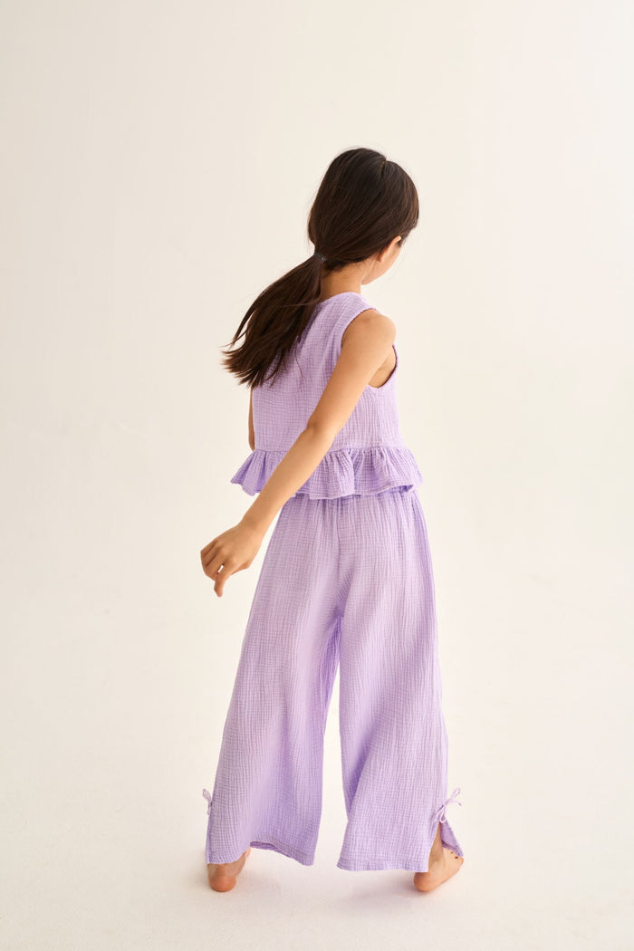 Violet Soft Gauze Pants in Lavender