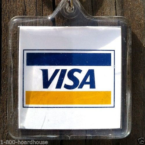 VISA CREDIT CARD Promotional Keychain 1970s