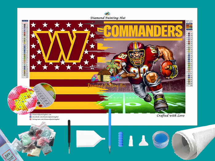 Commanders NFL Flag Diamond Painting