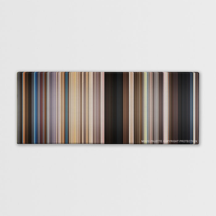 We're the Millers color palette canvas print: thousands of thin vertical stripes of color