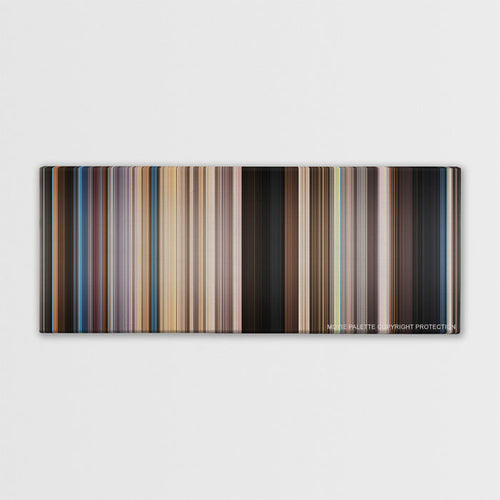 We're the Millers color palette canvas print: thousands of thin vertical stripes of color