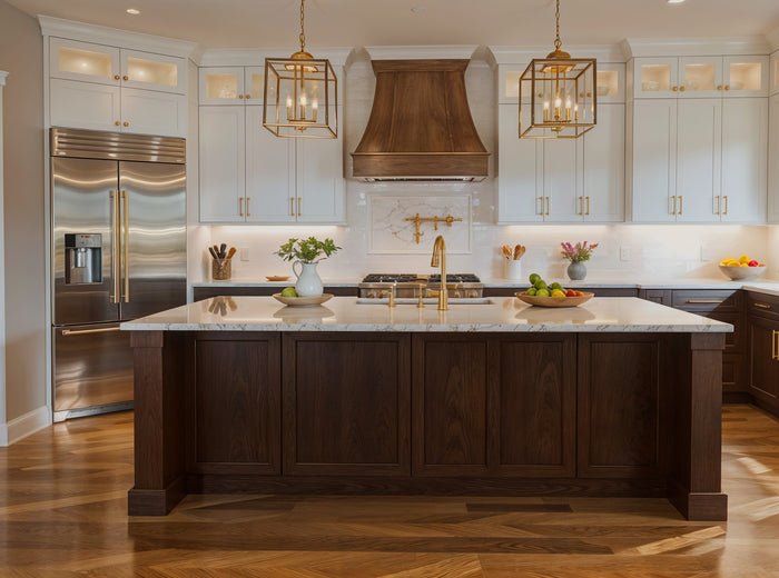 Retique It Wood'n Cabinet Kit in Java stain with 24 grained cabinet doors, showcasing realistic wood grain and high-quality finish.