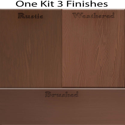 Retique It Wood'n Cabinet Kit Java stain swatches showing 24 door grained finishes for wood cabinets.