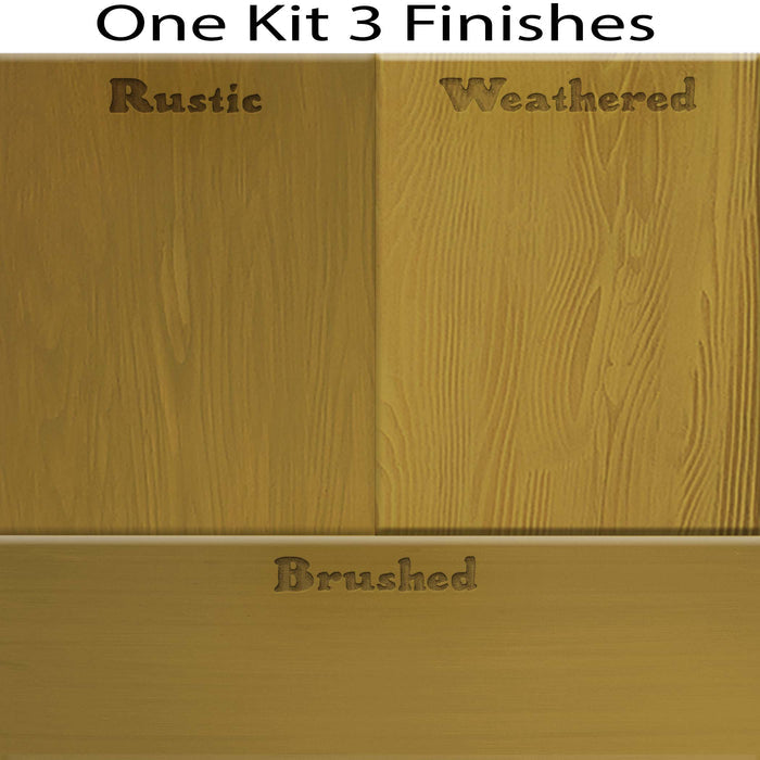 Retique It Wood'n Cabinet Kit swatches showing 24 grained Old Oak stain finishes for wood cabinetry.