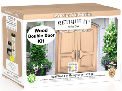 Wood'n Door Smooth Finish Kit (Double Door) - White Oak — box hero