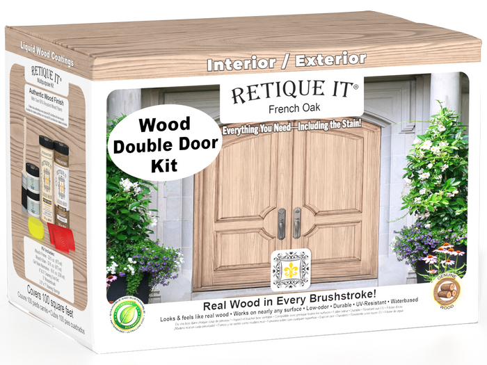 Wood'n Finish Front Door Kit (Double) - French Oak — box hero