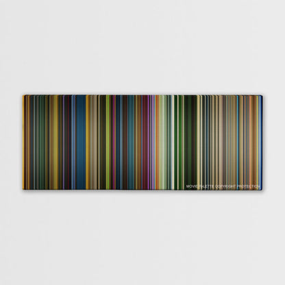 X-Men: Apocalypse color palette canvas print: thousands of thin vertical stripes of color