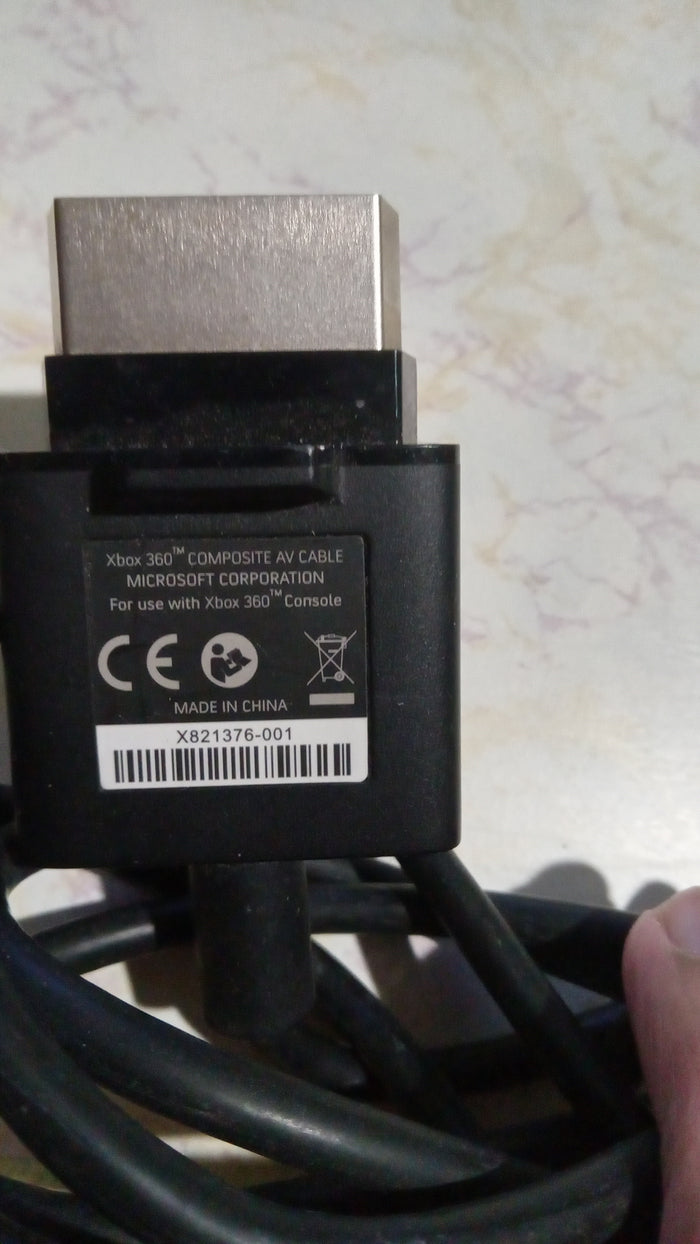 Xbox 360 5 Item S Model AV AC Cable Chatpad OEM + Charge Cable w Battery BUNDLE