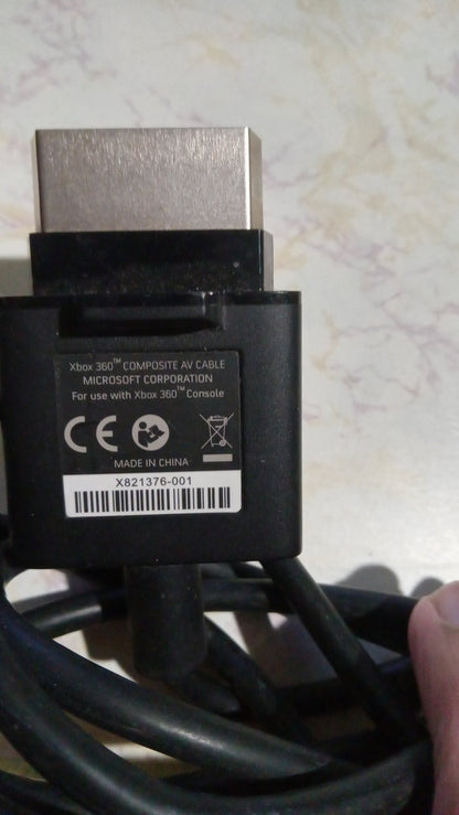 Xbox 360 5 Item S Model AV AC Cable Chatpad OEM + Charge Cable w Battery BUNDLE
