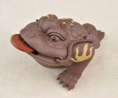Yixing Clay "Jin Chan" Tea Mascot Statue for Gong fu Cha tea table | Yunnan Sourcing Tea Shop