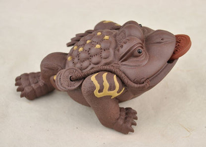Yixing Clay "Jin Chan" Tea Mascot Statue for Gong fu Cha tea table | Yunnan Sourcing Tea Shop