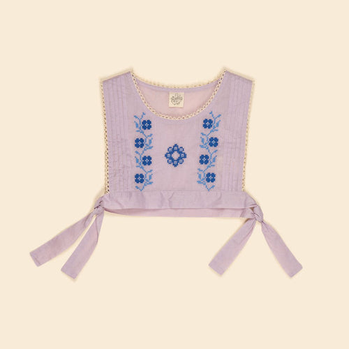 Zina Structured Organic Vest in Crème