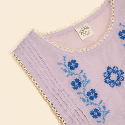 Zina Structured Organic Vest in Crème